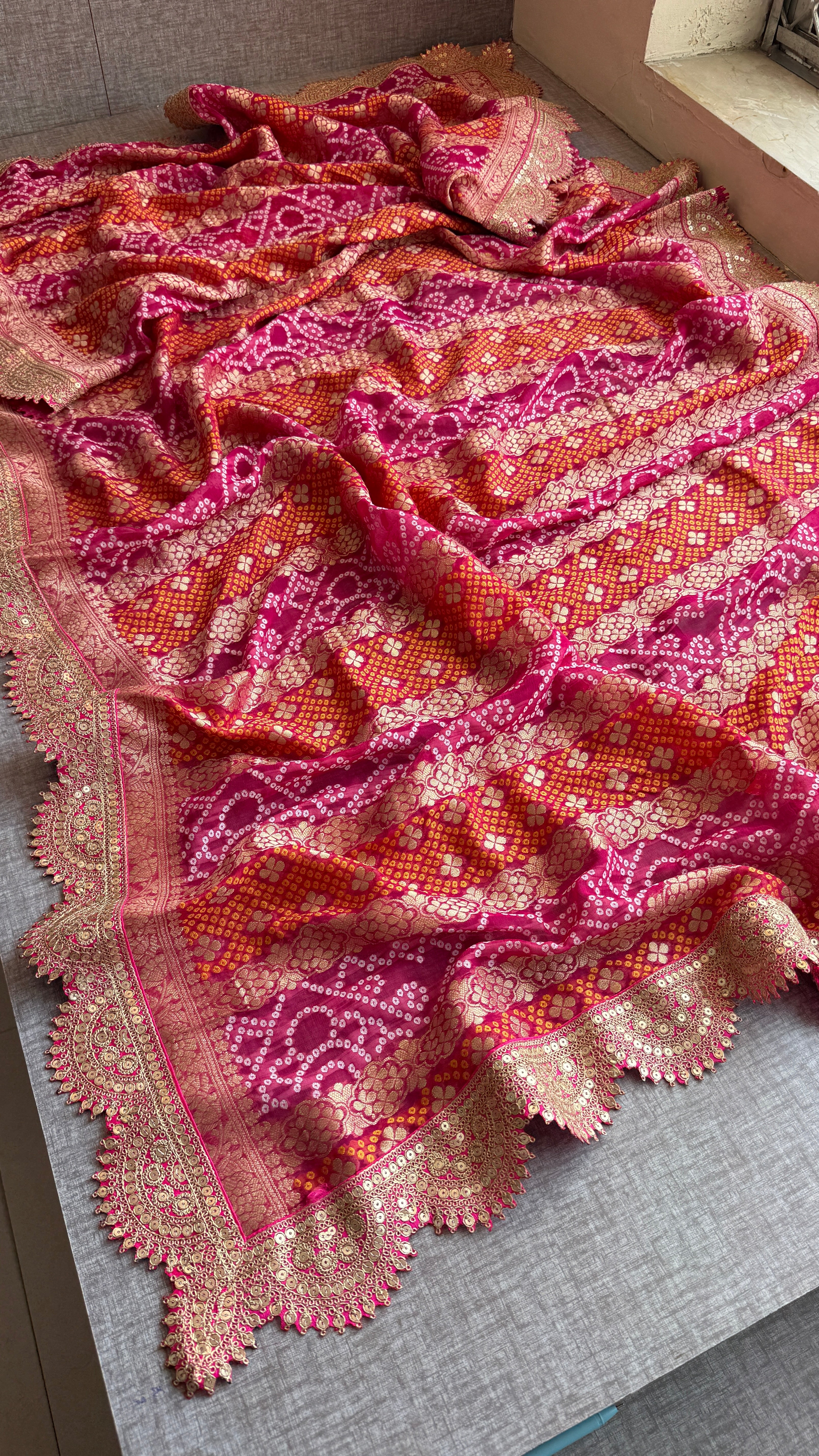 Rani Bandhani Banarasi Dupatta