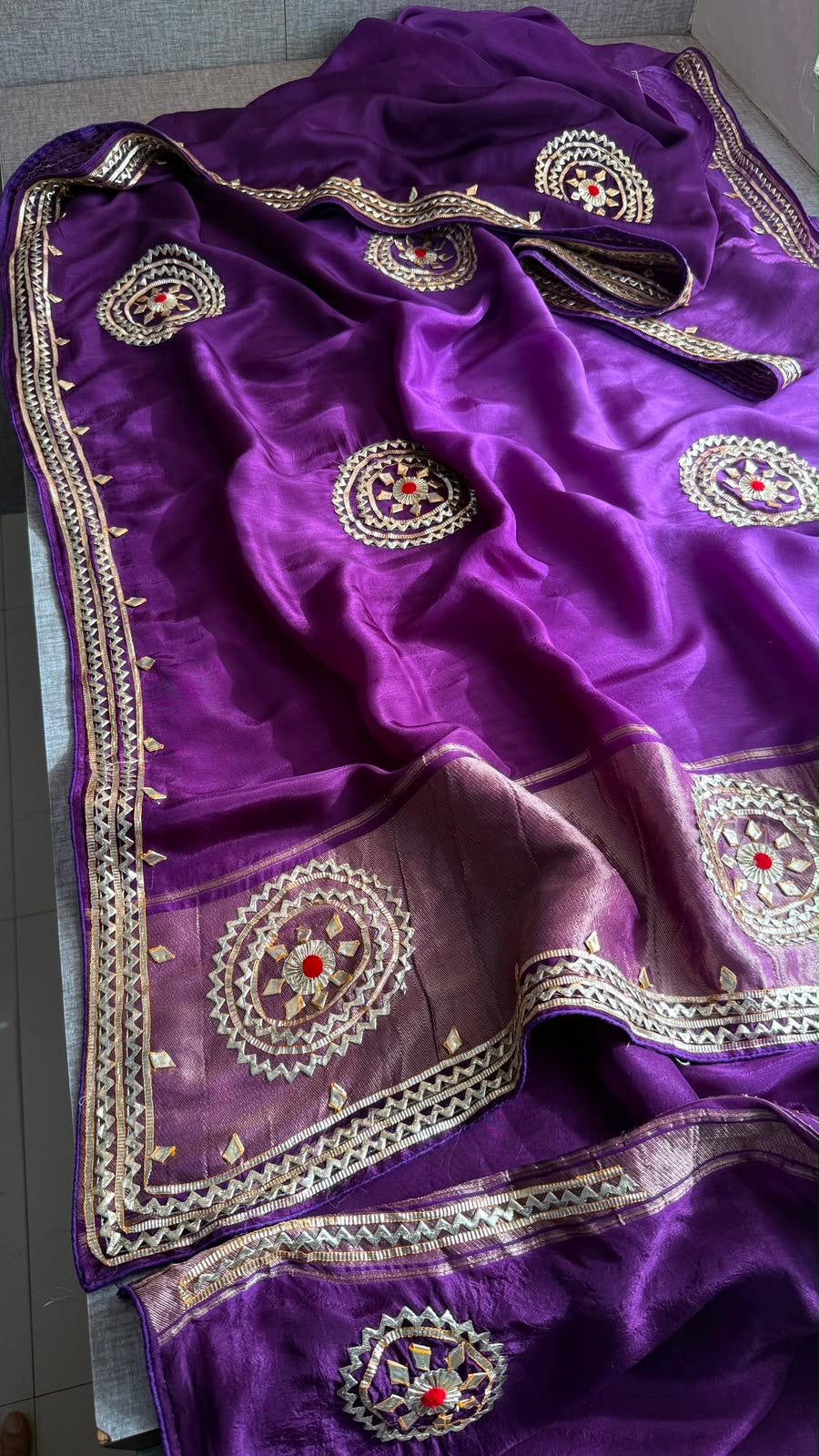 Silk Sikhiya gotapatti Saree