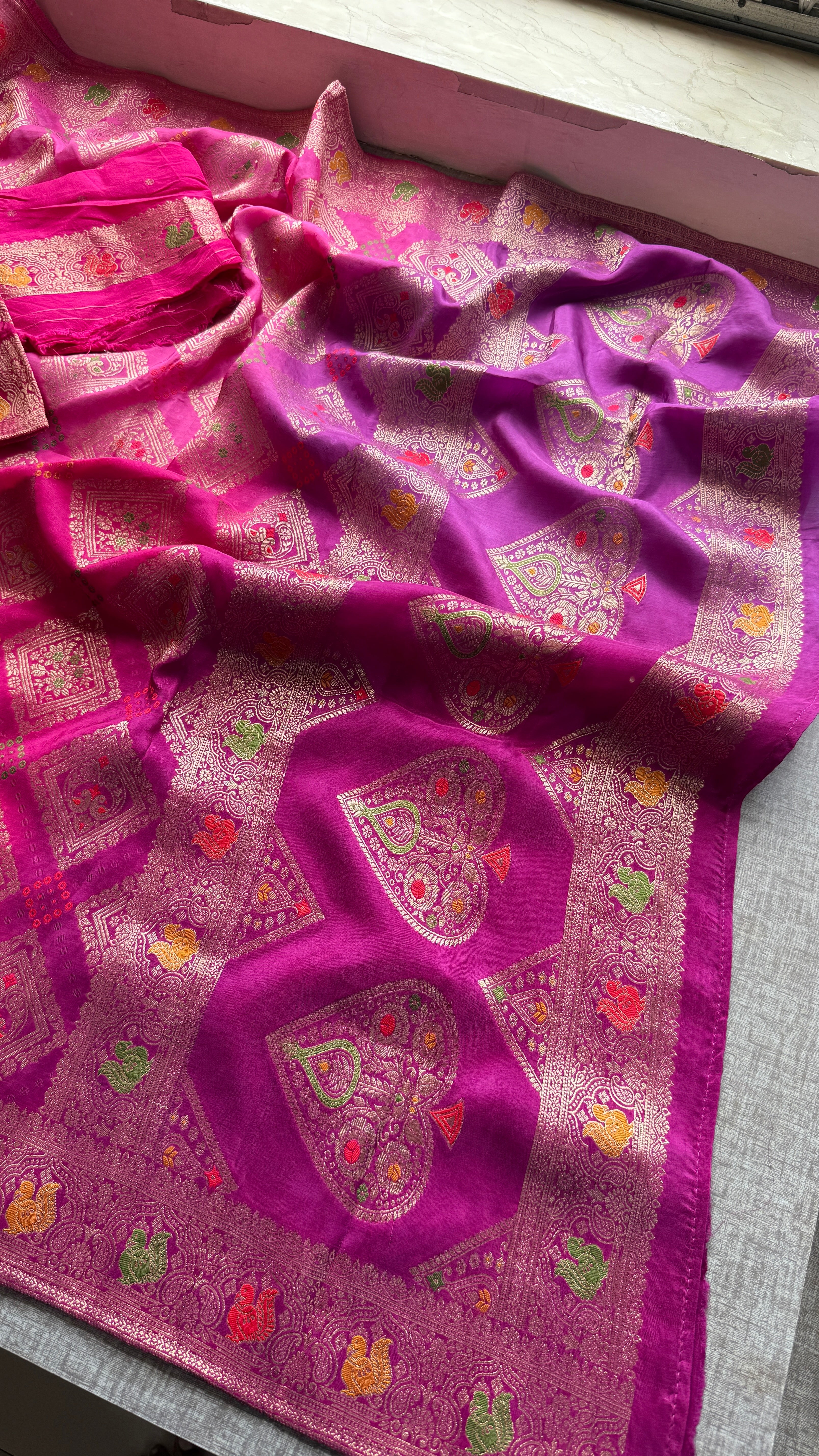Pure Munga silk banarasi weaving