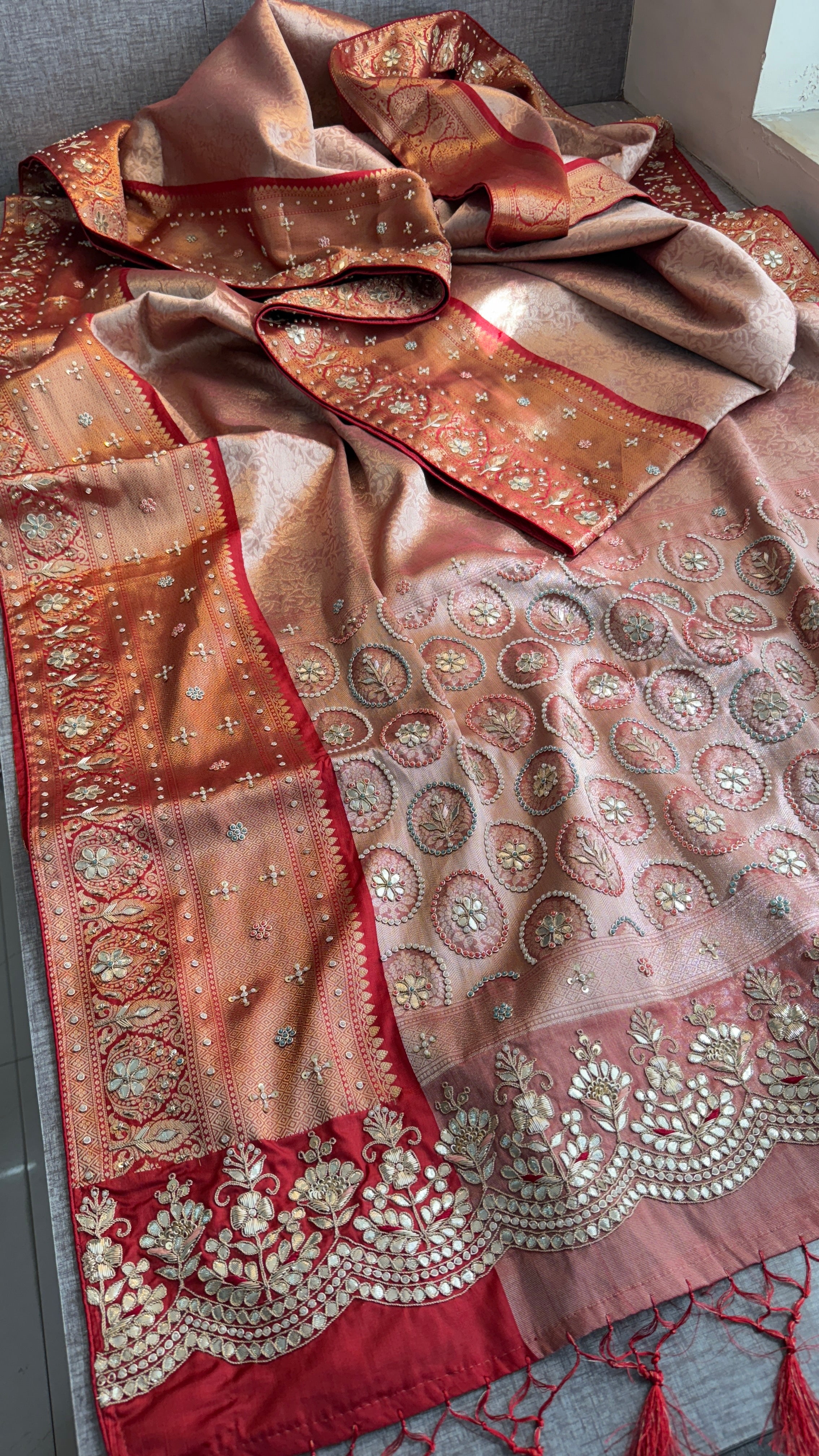 Kanjivaram meena banarasi weaving silk saree