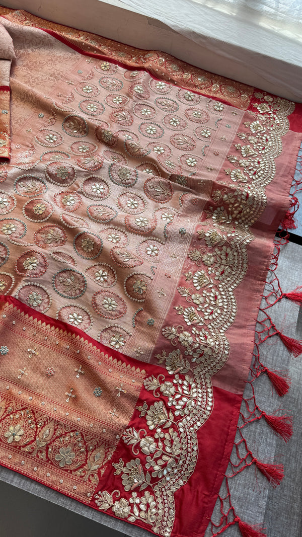 Kanjivaram meena banarasi weaving silk saree