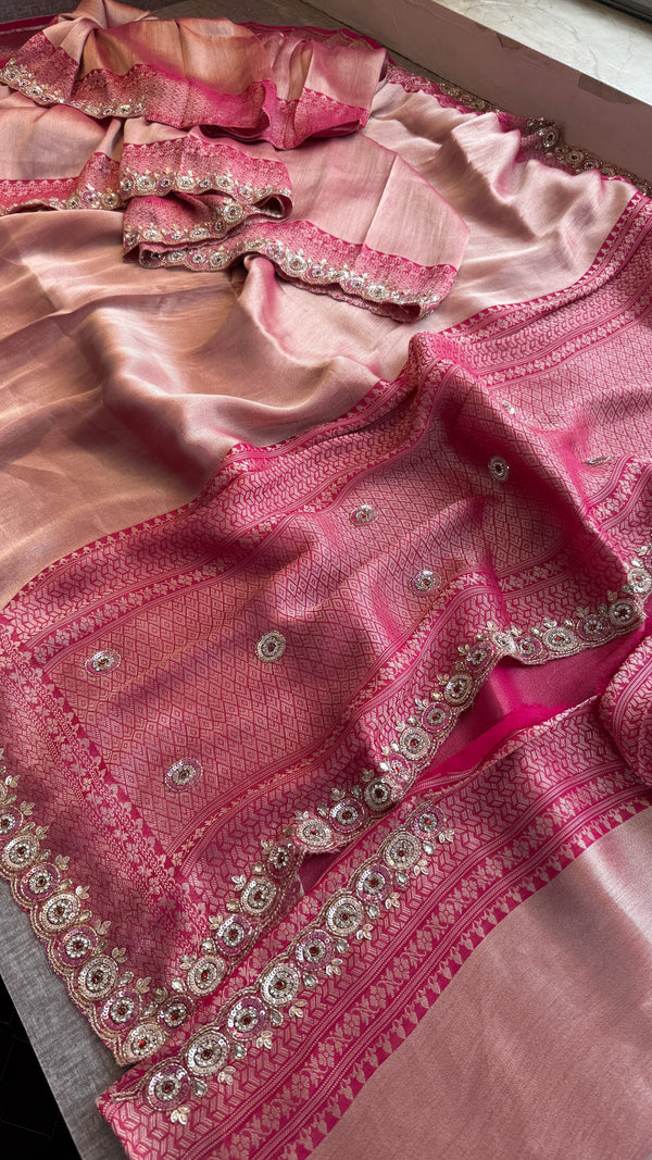 Khaddi georgette banarasi weaving