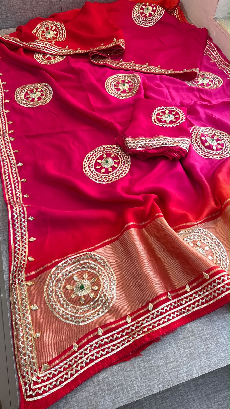 Silk Sikhiya gotapatti Saree