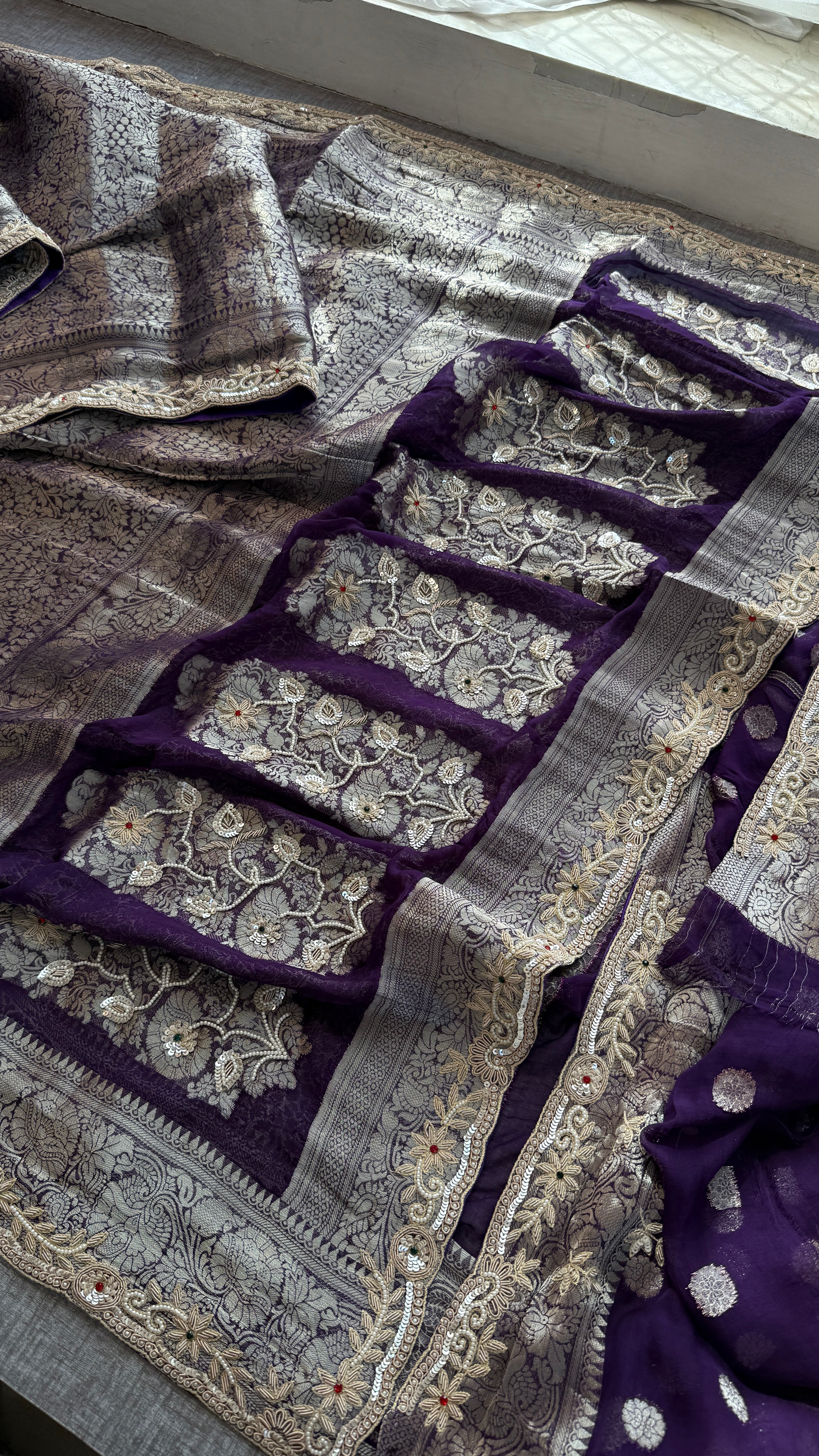 Khaddi georgette saree