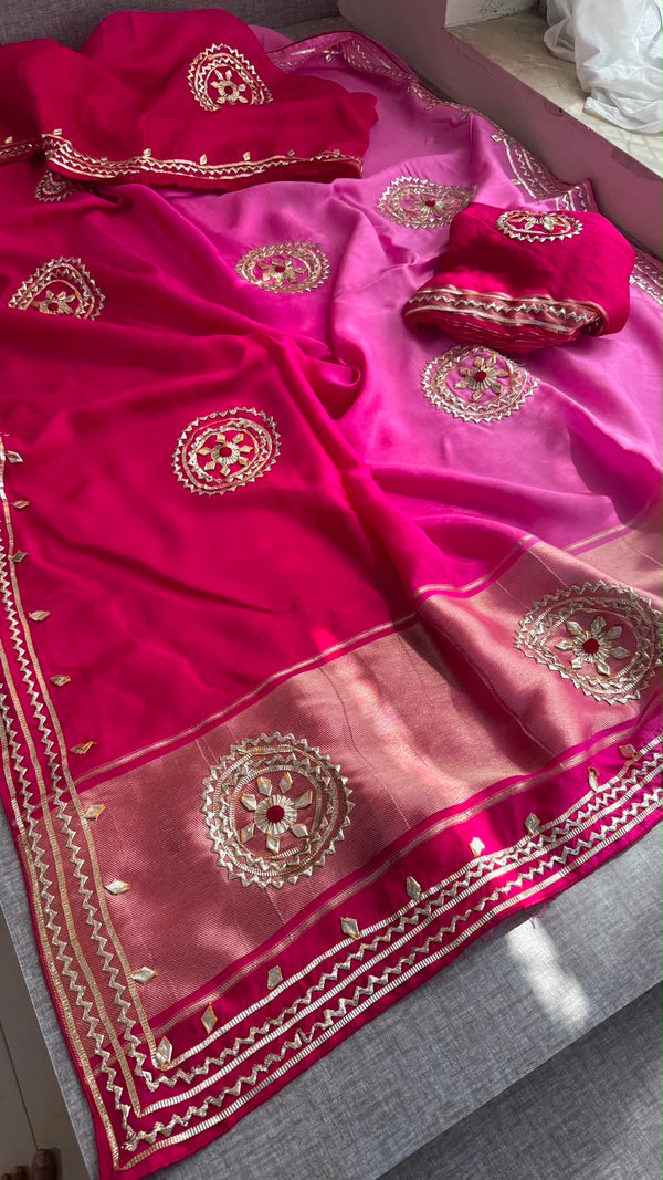 Silk Sikhiya gotapatti Saree