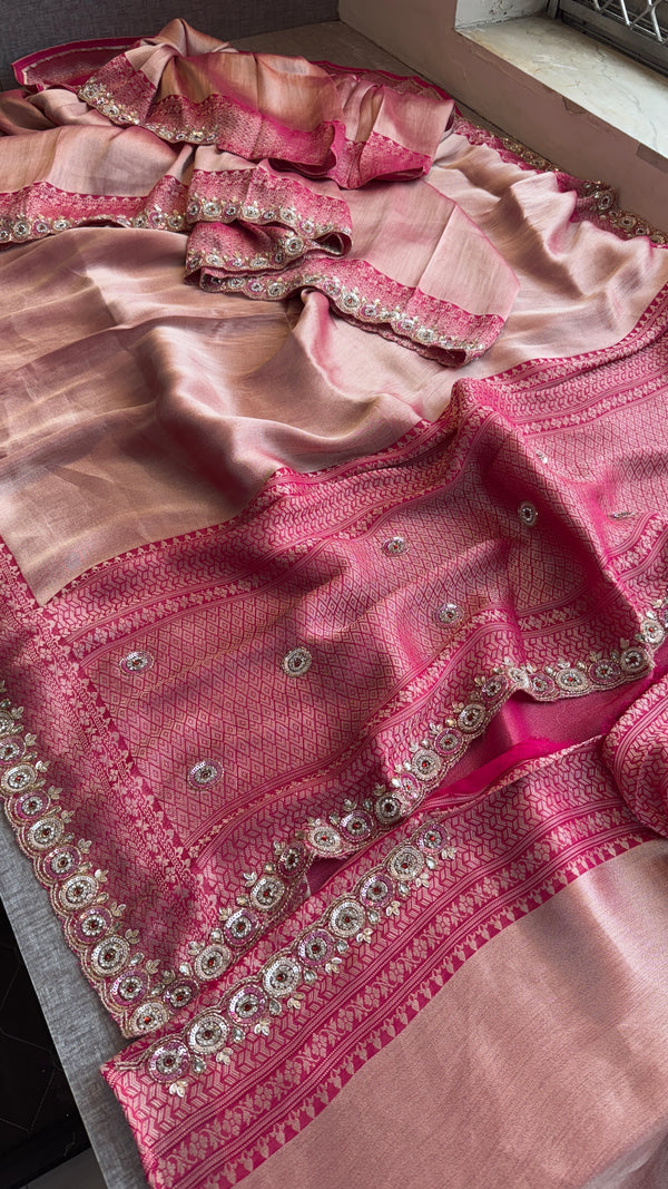 Khaddi georgette banarasi weaving