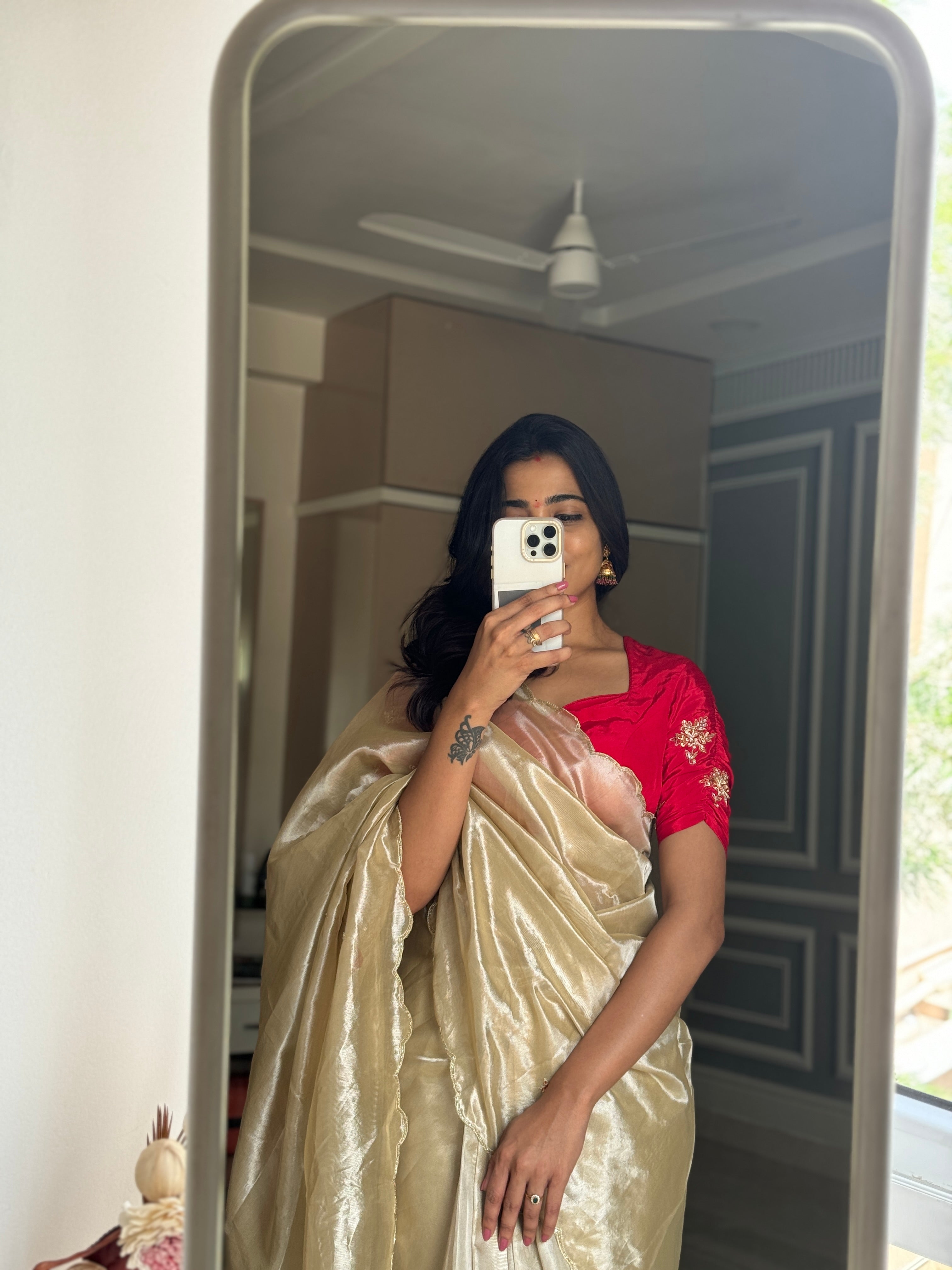 Tissue Silk Saree with Heavy Pallu