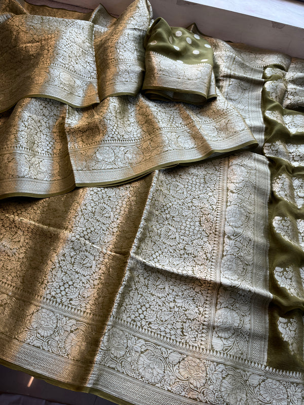 Pure Khaddi Georgette Saree