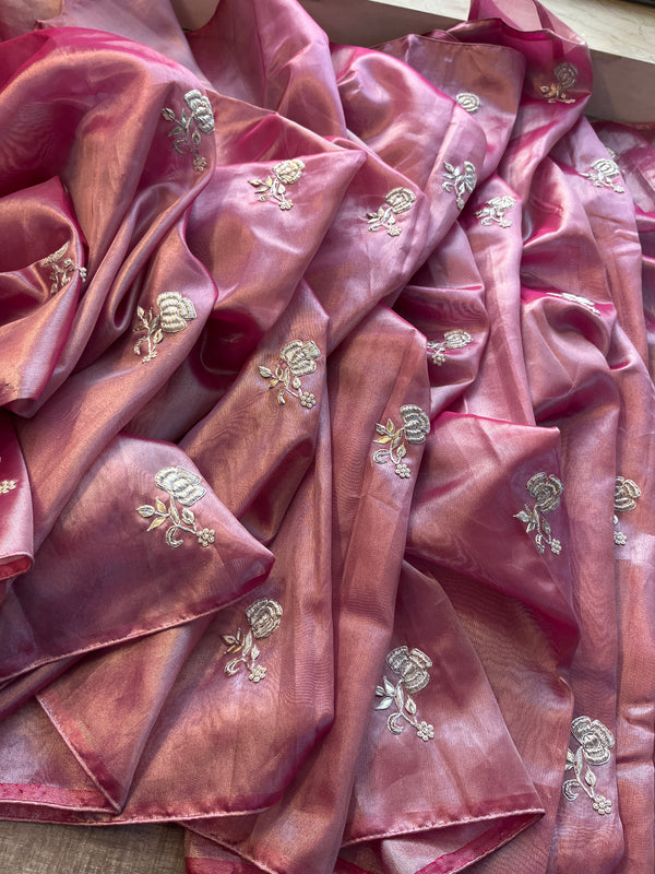 Pure Tissue Handloom Silk with Heavy Pallu