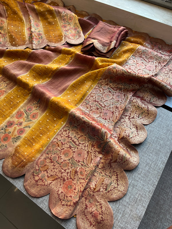 Pure Munga Silk Banarasi Weaving