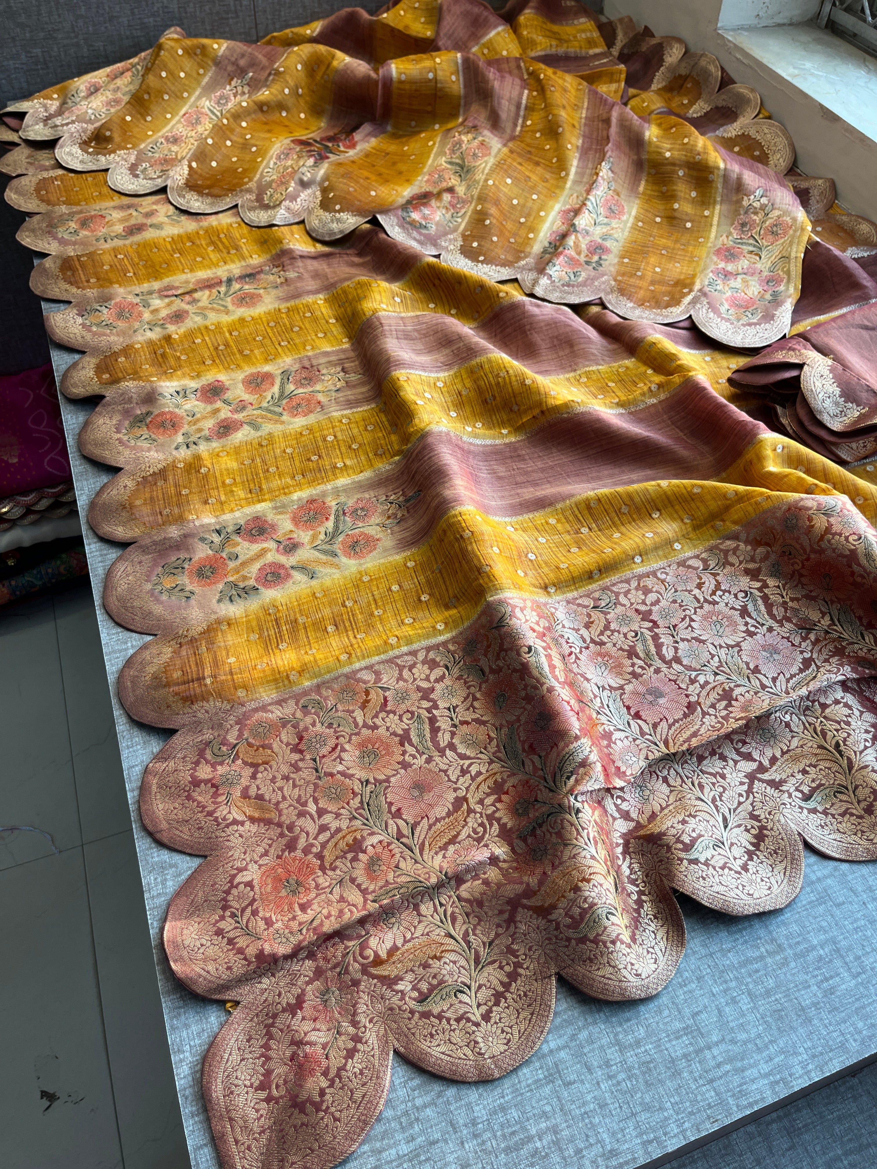 Pure Munga Silk Banarasi Weaving