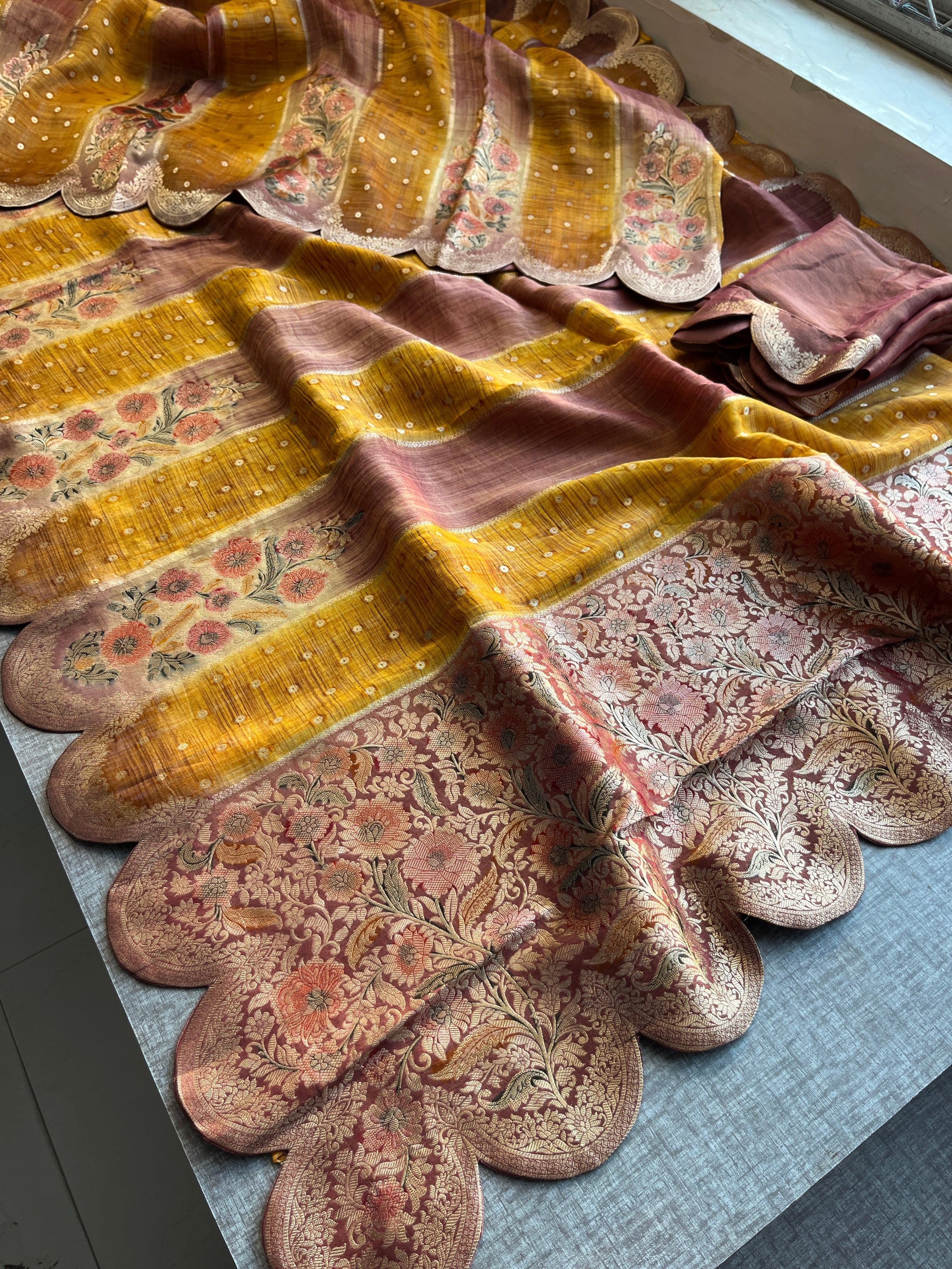 Pure Munga Silk Banarasi Weaving