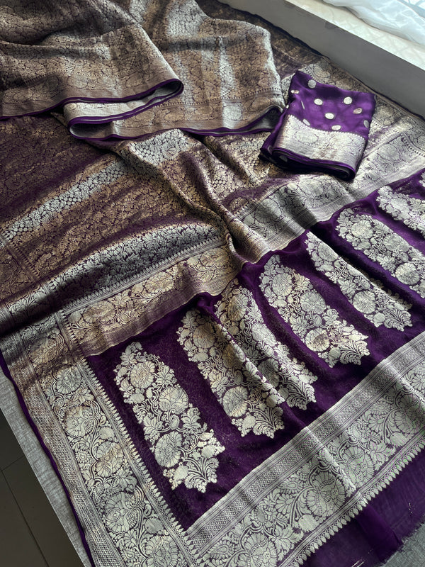 Pure Khaddi Georgette Saree