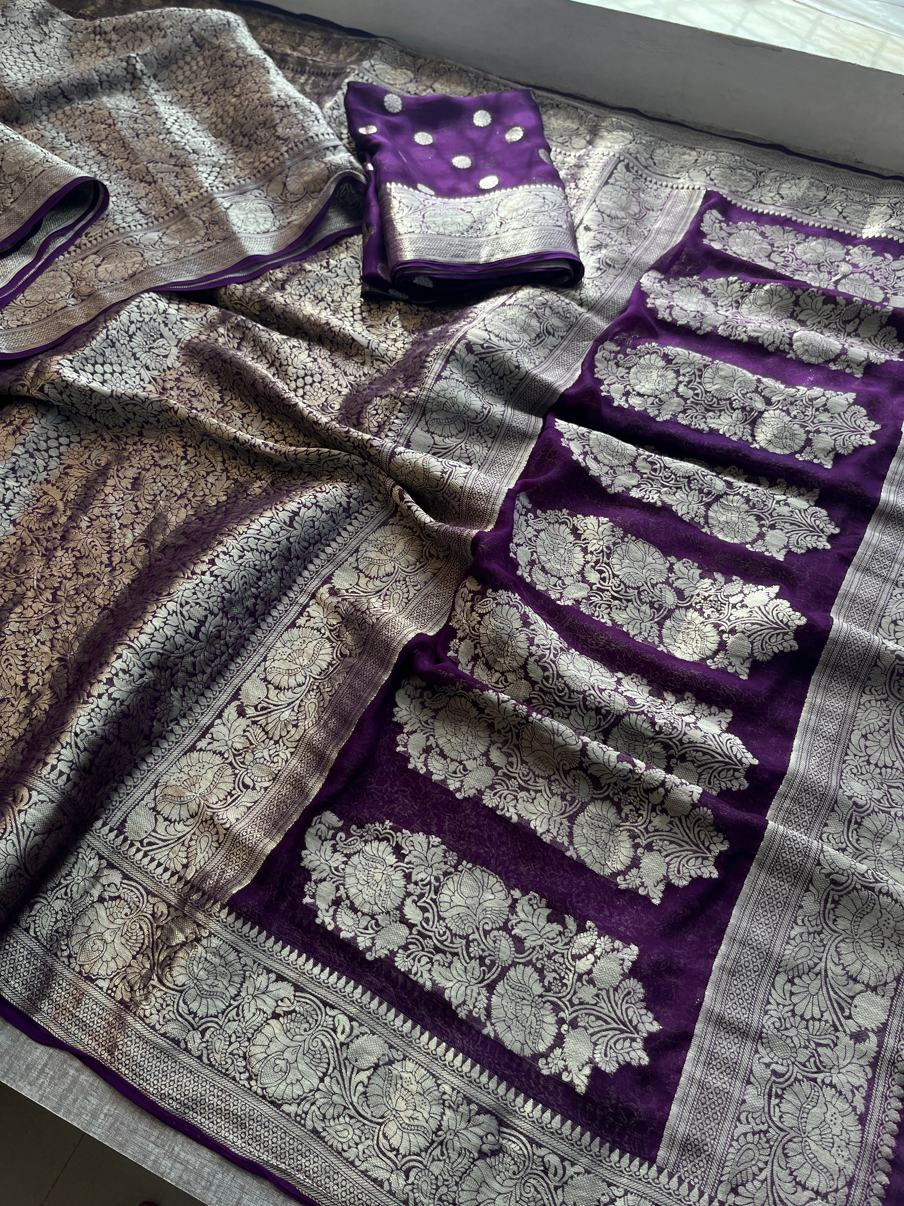 Pure Khaddi Georgette Saree