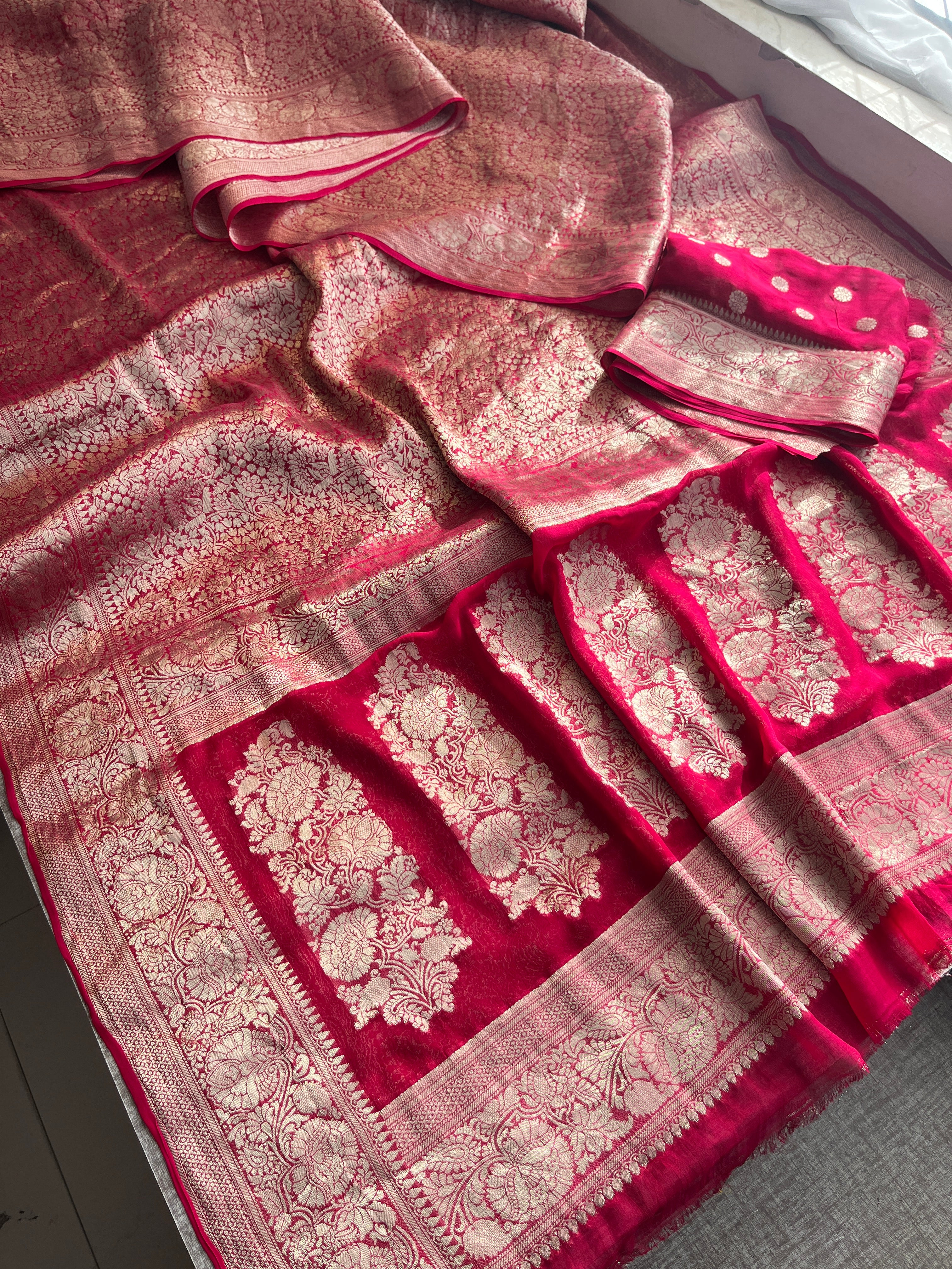 Pure Khaddi Georgette Saree