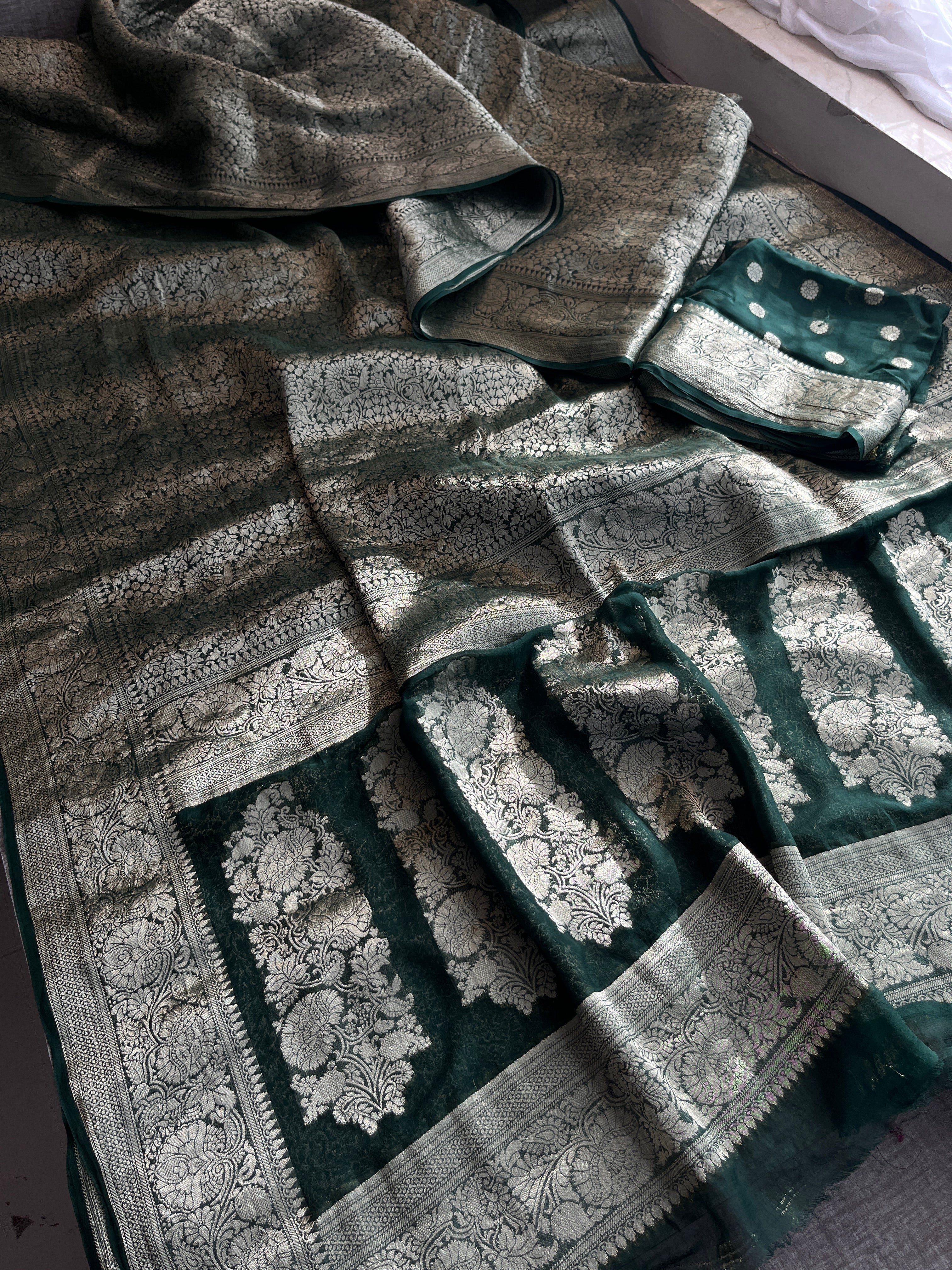 Pure Khaddi Georgette Saree