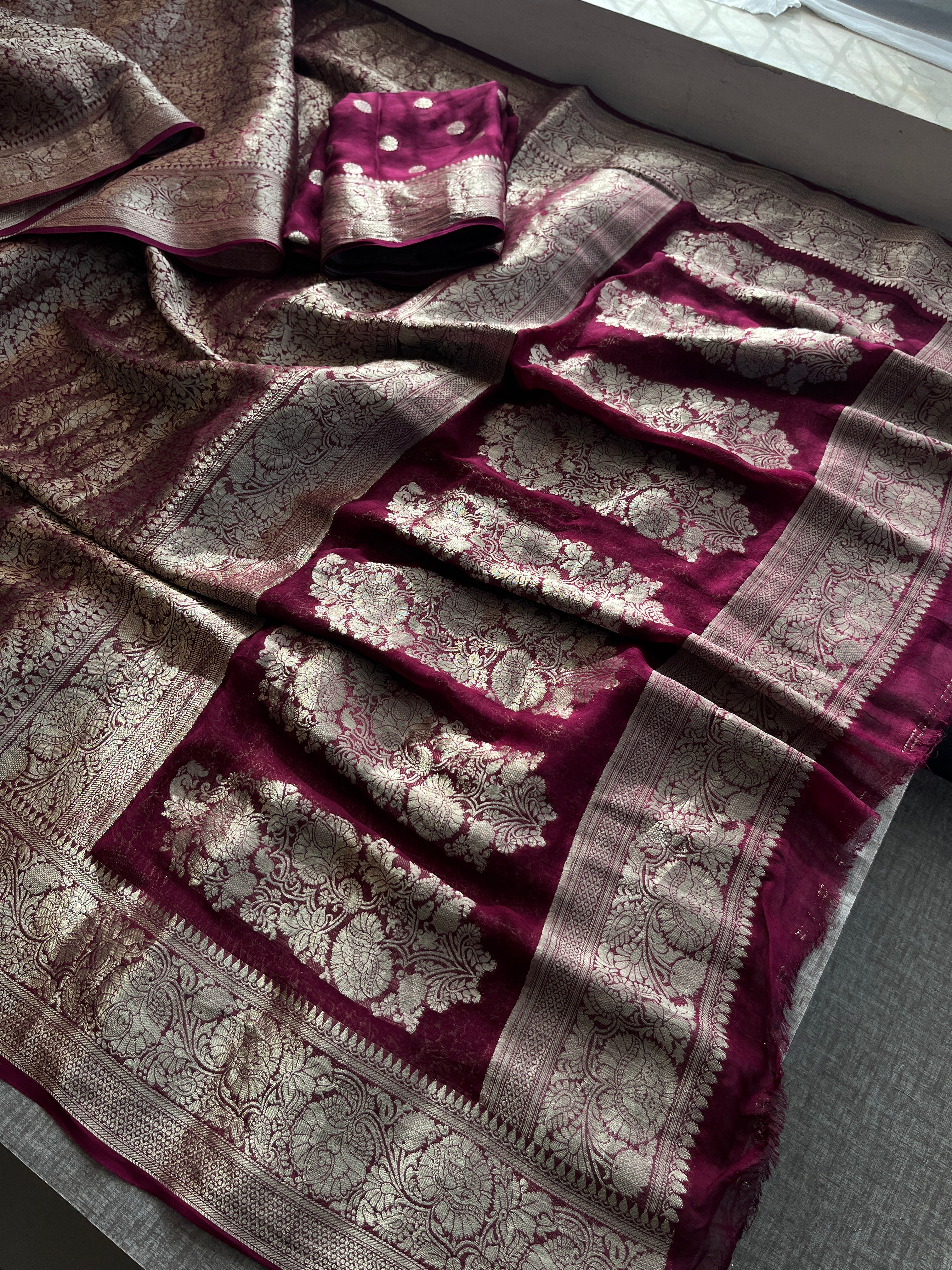 Pure Khaddi Georgette Saree