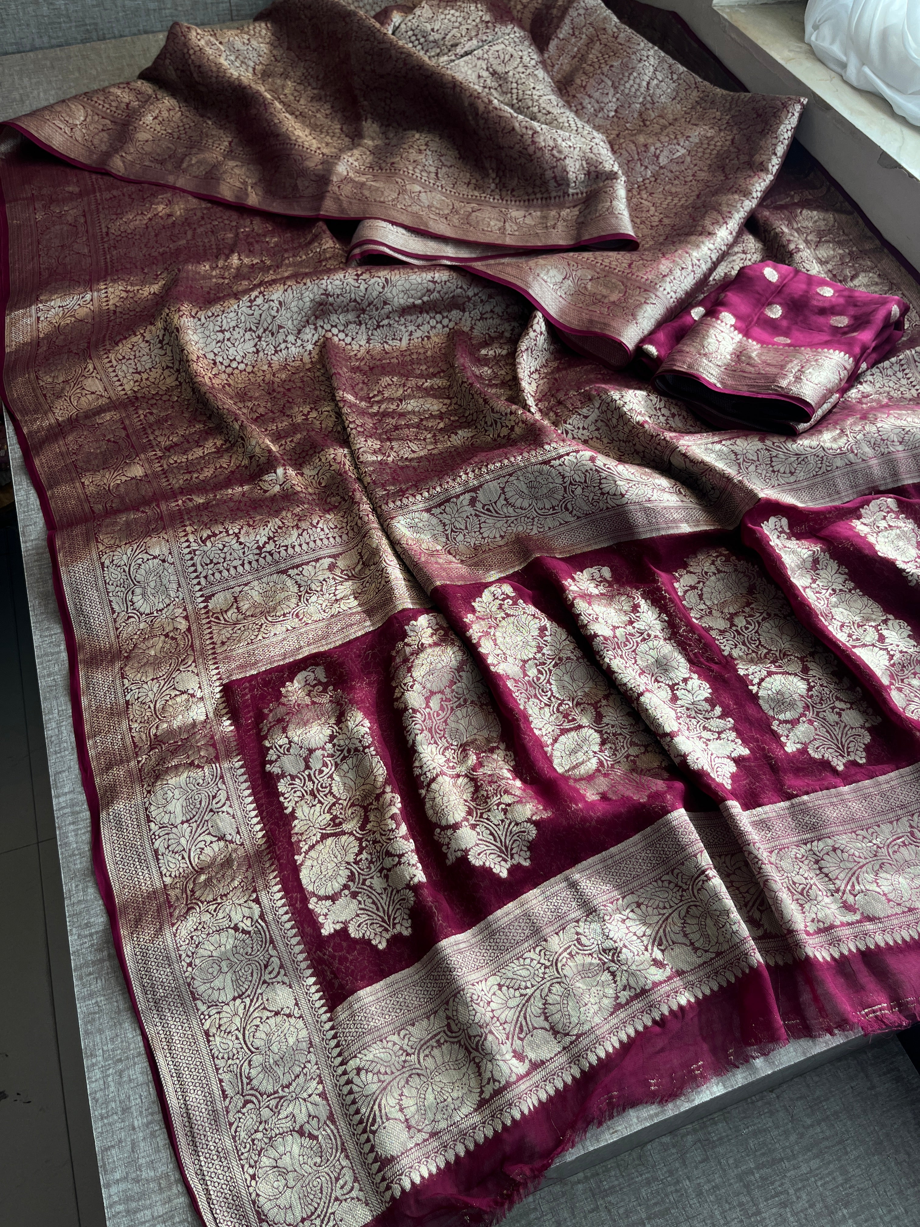 Pure Khaddi Georgette Saree