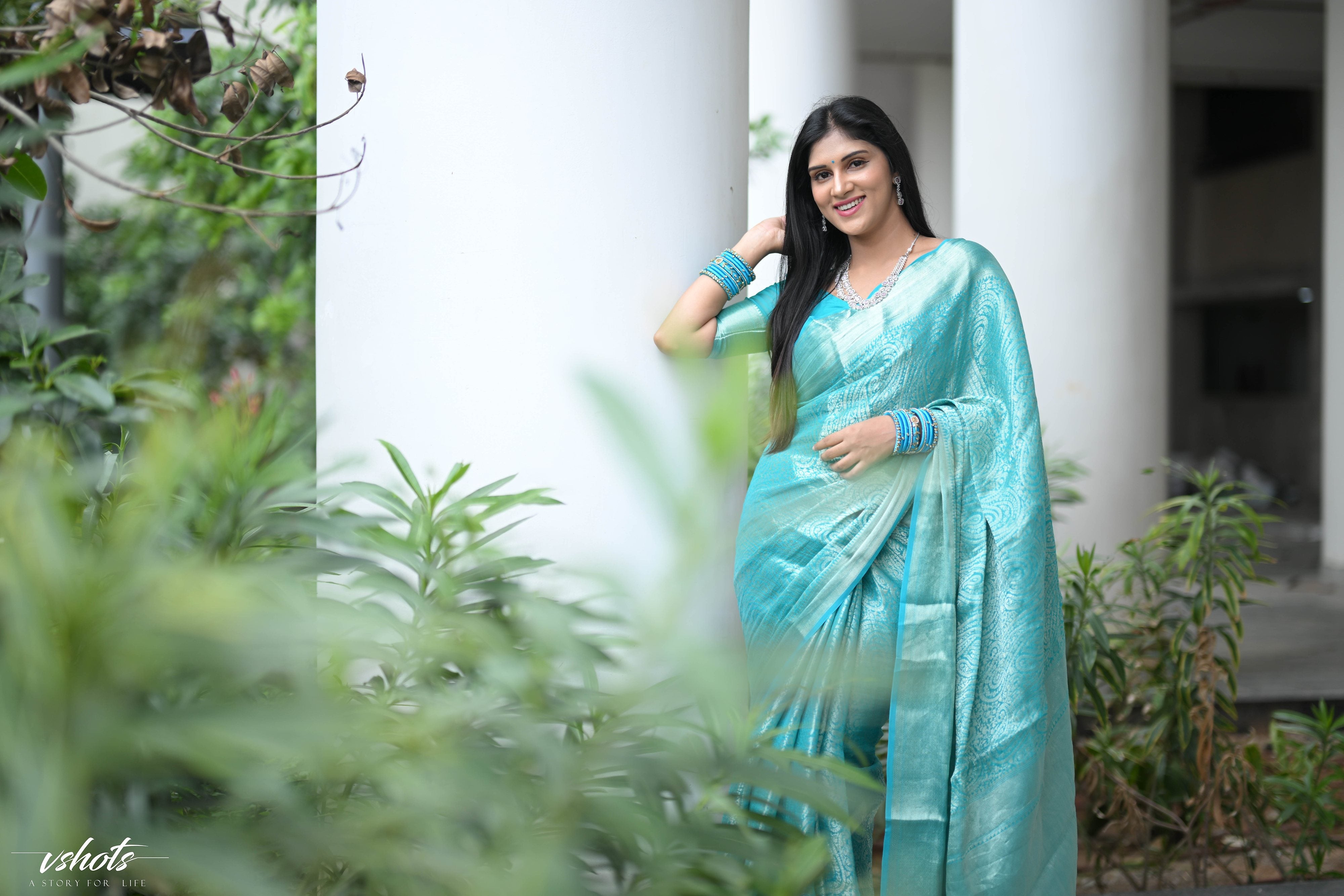 Pure Khaddi Georgette Saree With Banarasi Weaving