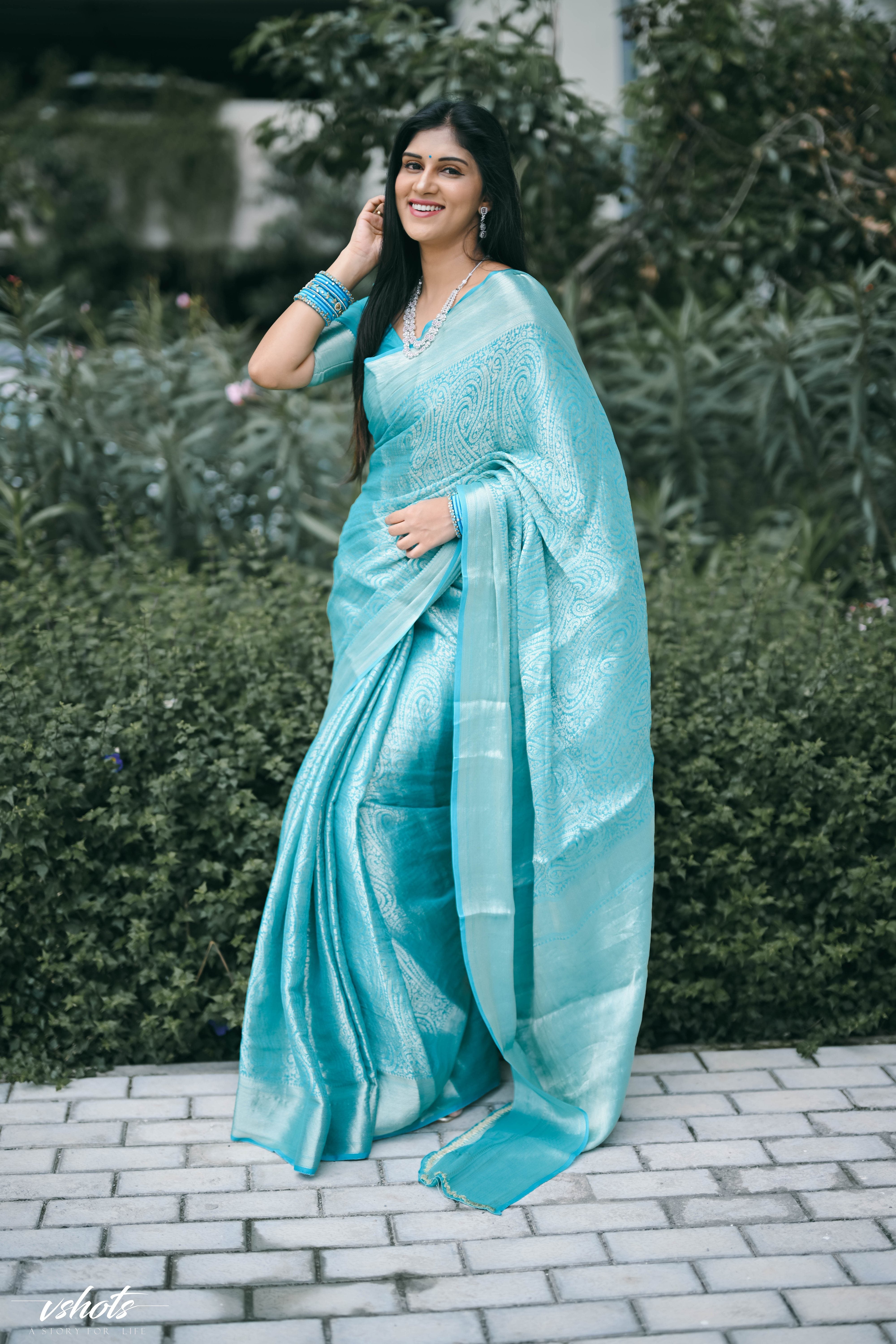 Pure Khaddi Georgette Saree With Banarasi Weaving