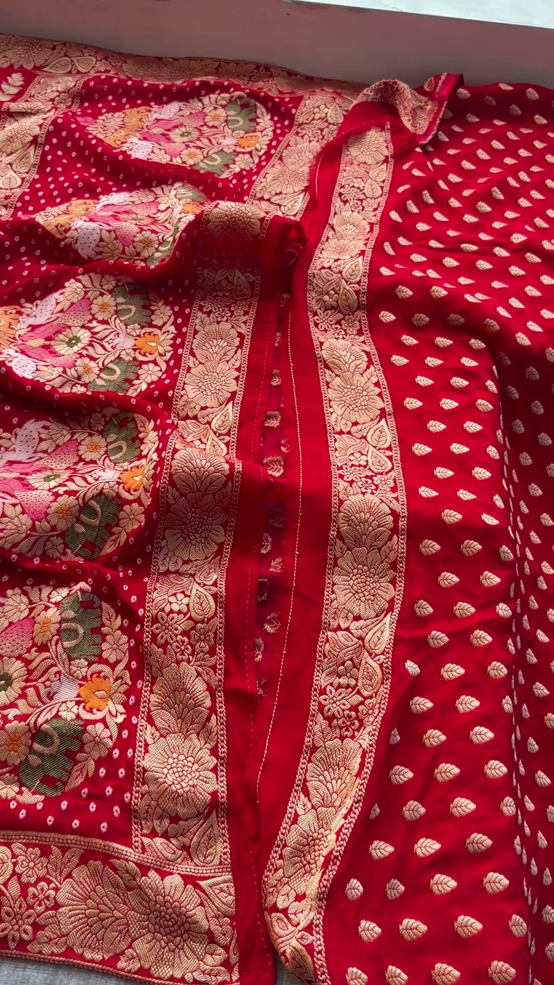 Georgette meena banarasi weaving