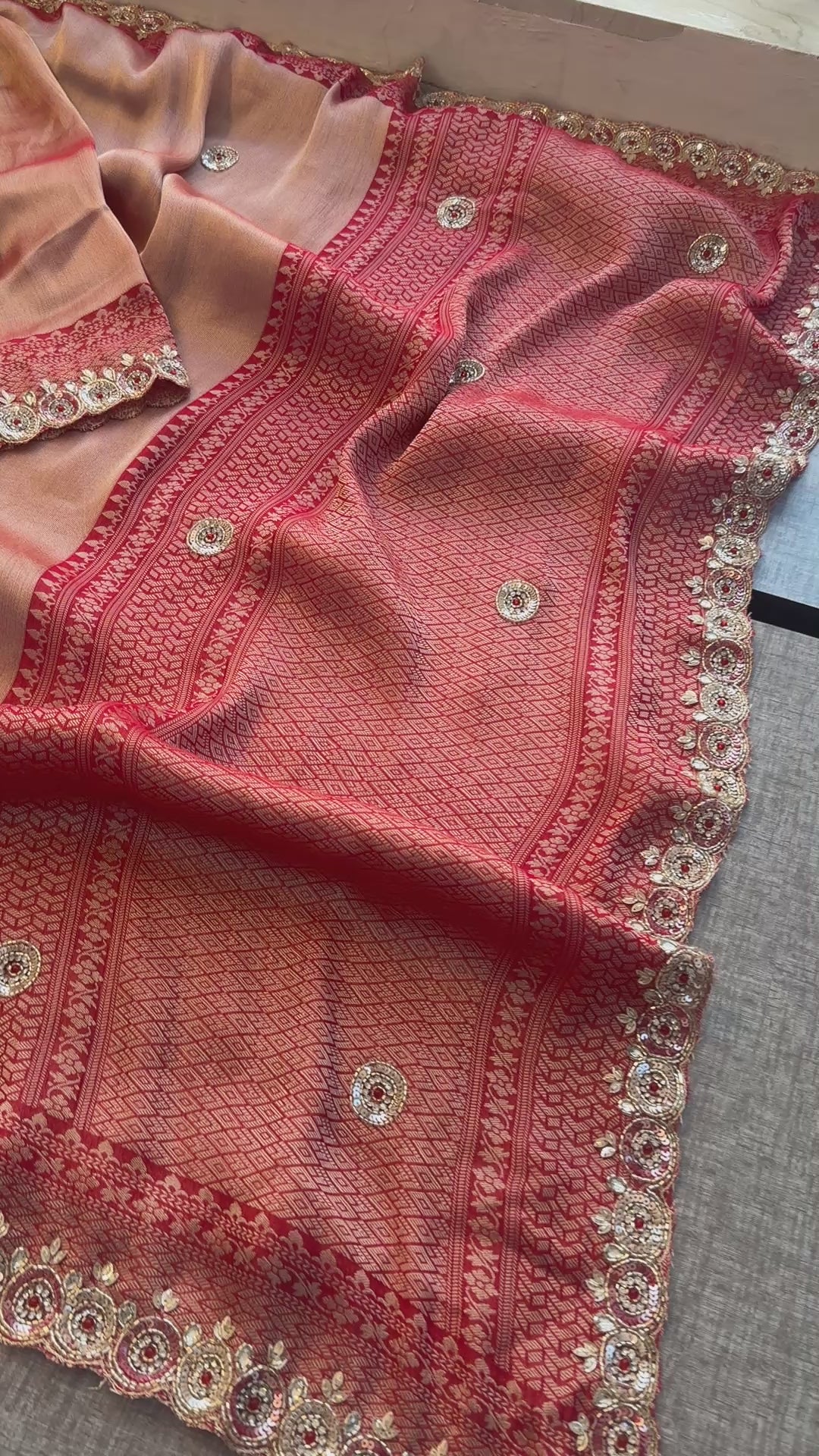 Pure Self Georgette Banarasi Weaving Saree