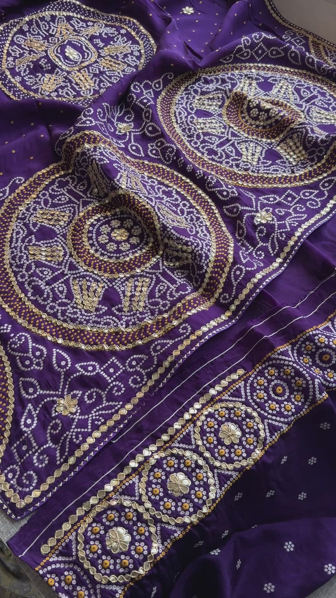 Satin silk bandhani