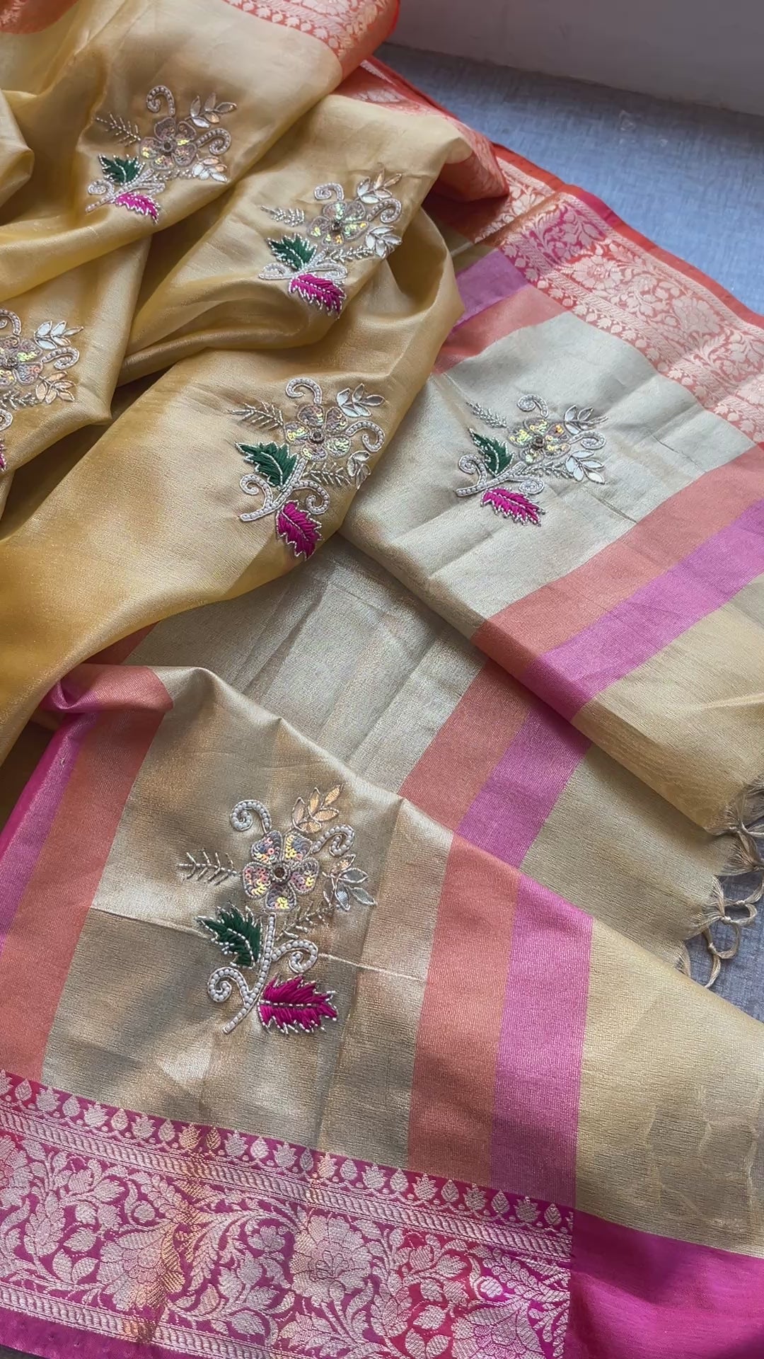 Tissue Linen Silk Saree