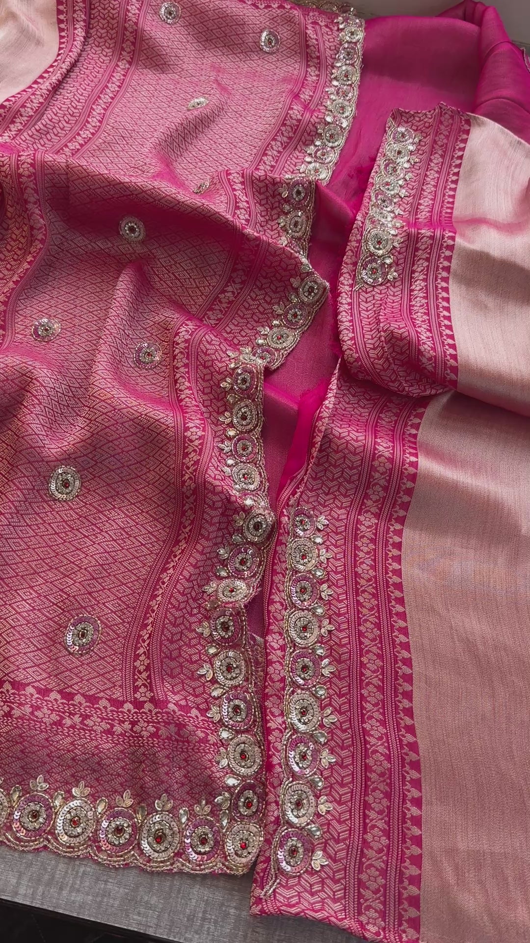 Khaddi georgette banarasi weaving