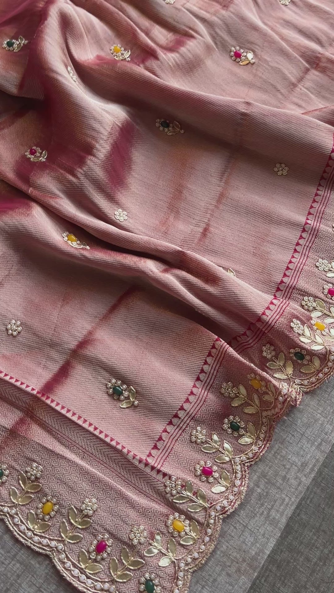 Pure Khaddi Georgette With Stone Work