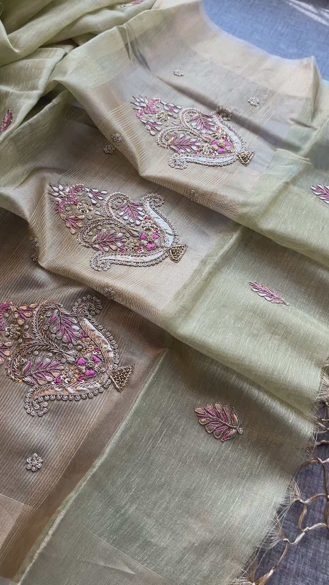 Soft Tissue Linen Silk Saree