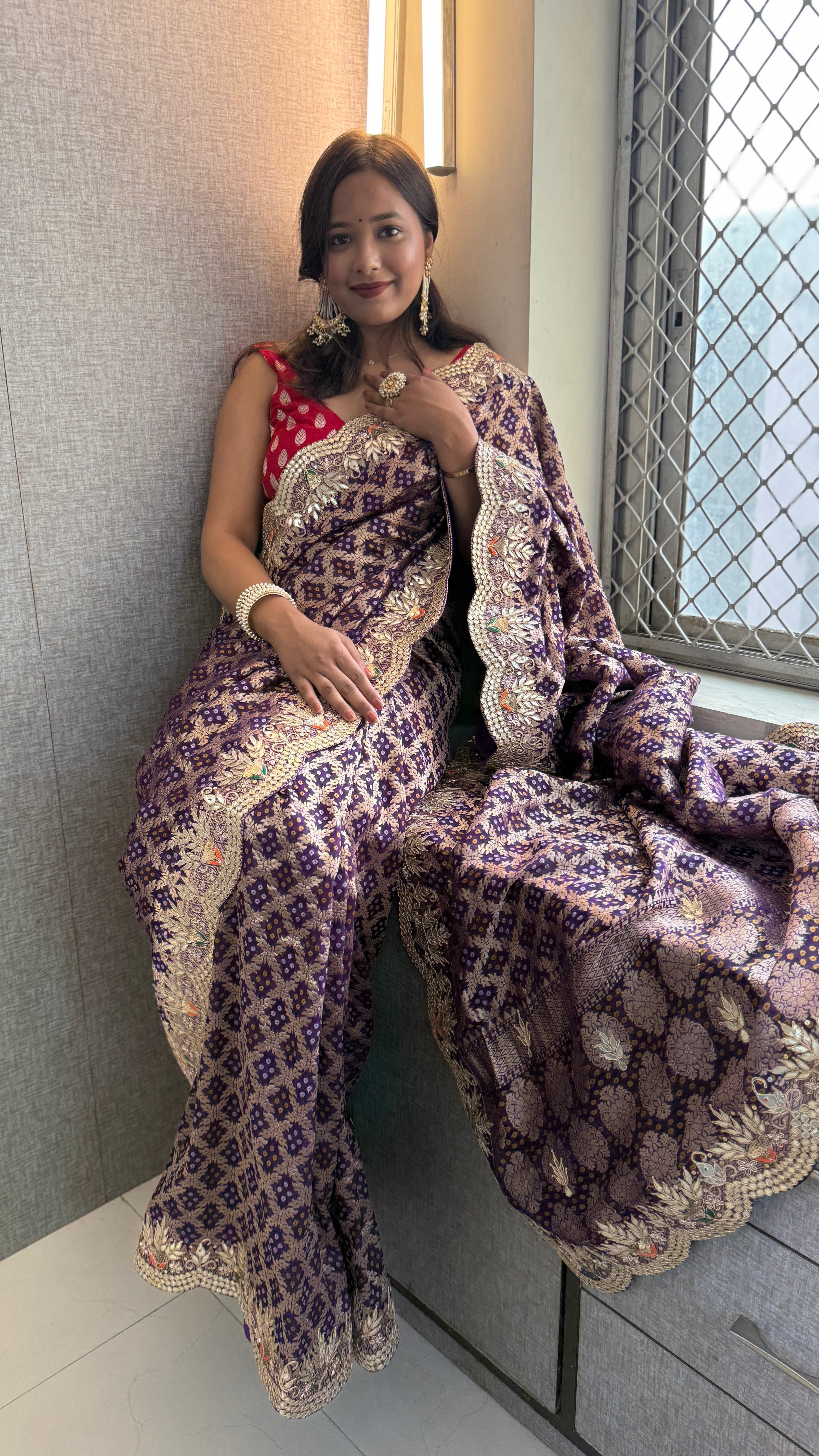 Pure khaddi georgette banarasi weaving saree