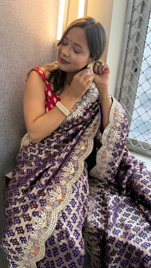 Pure khaddi georgette banarasi weaving saree