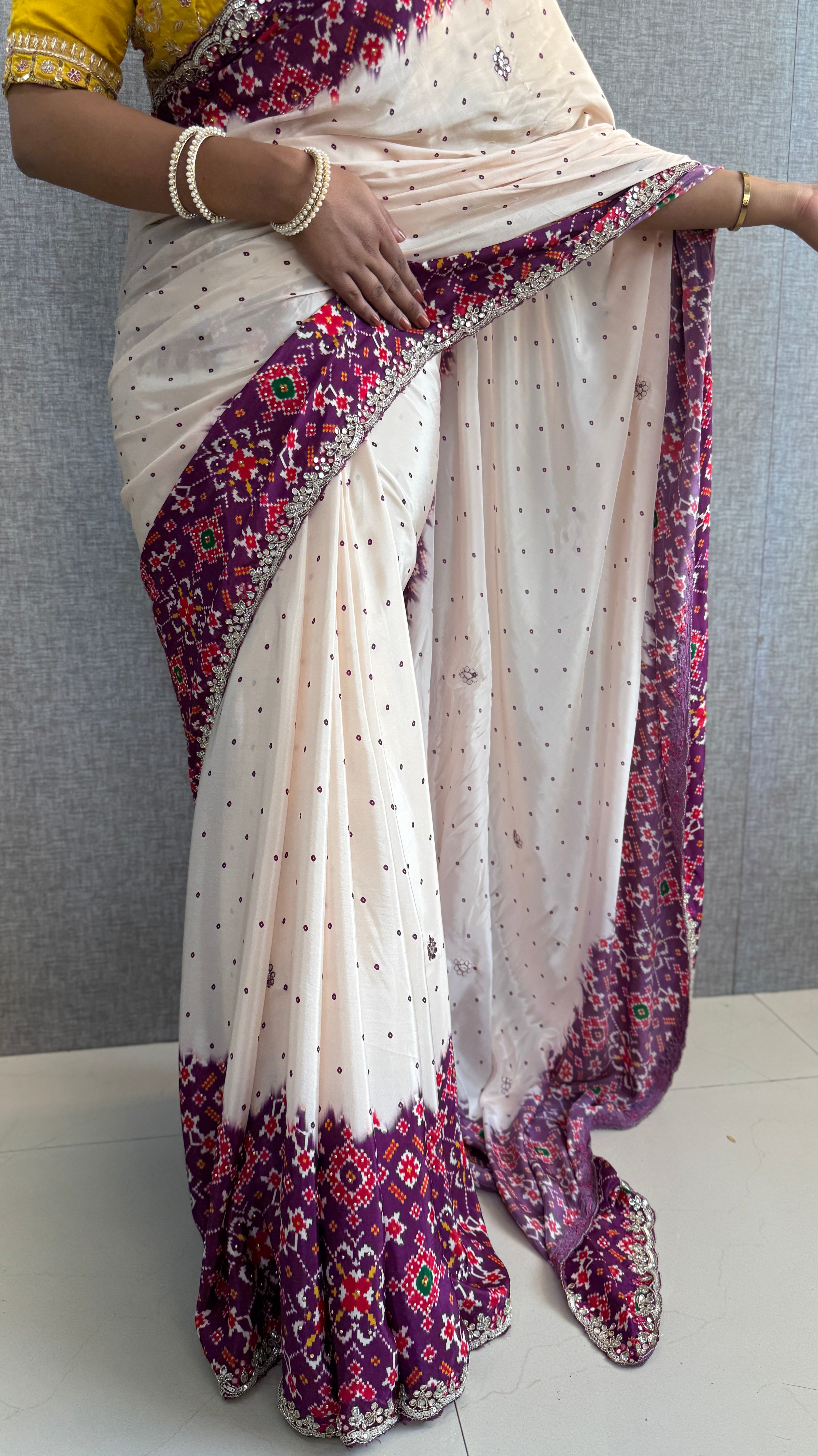 Soft Munga Silk with Pearl And Resham