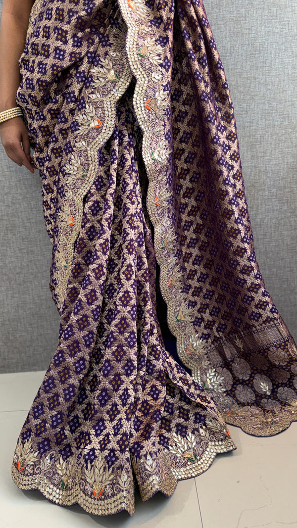 Pure khaddi georgette banarasi weaving saree