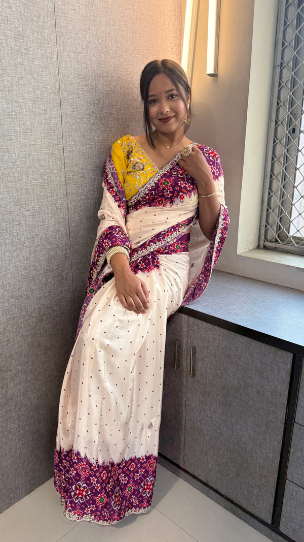 Soft Munga Silk with Pearl And Resham